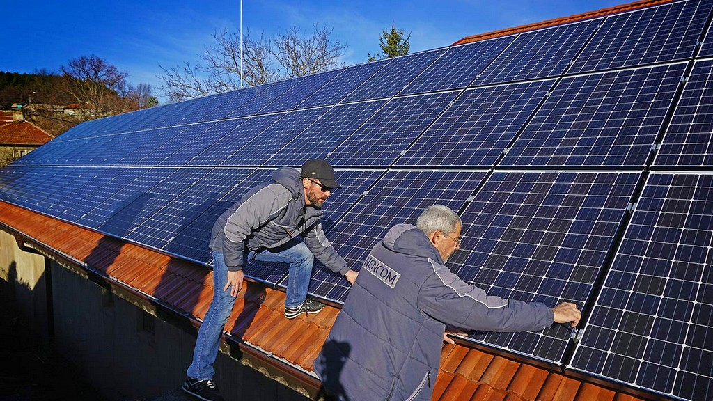 Inspección de la instalación de energía solar